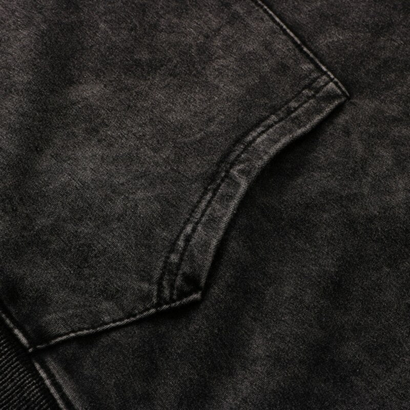 Death Note Washed Black Streetwear Cotton Vintage Hoodie