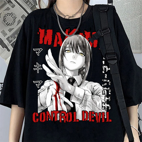 Upgrade your wardrobe today with our Makima Chainsaw man Shirt | If you are looking for more Naruto Merch, We have it all! | Check out all our Anime Merch now!