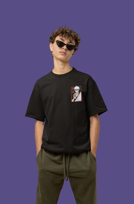 Immerse yourself in this striking Gintoki Sakata Tee, perfect for anime fans. Looking for more Gintama merch? Explore our full collection of anime merch now!