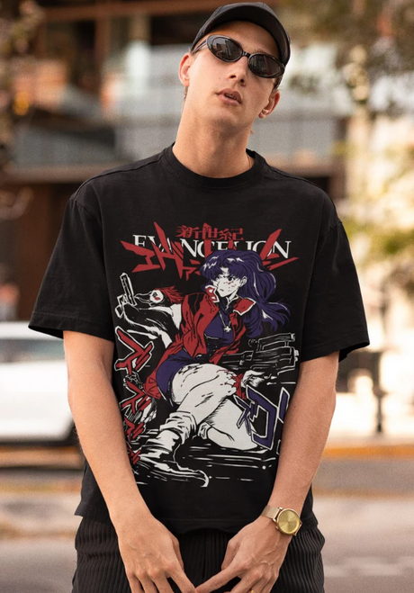 This tee captures the magic of Misato Katsuragi. If you're looking for more Neon Genesis merch, we have it all! Check out our anime merch now—free shipping!