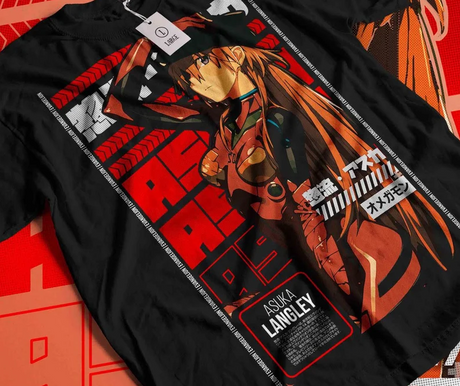 Show your love for Anime with our Asuka's Combat Silhouette Tee | Here at Everythinganimee we have the worlds best anime merch | Free Global Shipping