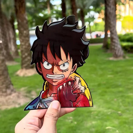  This sticker captures the essence of Luffy in an impressive 3D motion effect. | If you are looking for more One Piece Merch, We have it all! | Check out all our Anime Merch now!