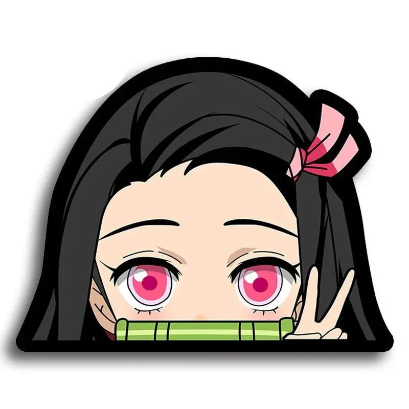 Here at Everythinganimee we only have the best shirts in the world! Unleash your inner demon with this fierce Nezuko Kamado sticker, capturing her fiery attitude in a bold and rebellious pose. Perfect for true Demon Slayer fans, this high-quality sticker stands out with vivid colors and intricate details,