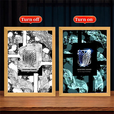 This lightbox captures the Attack on Titan. If you're looking for more Attack on Titan merch, we have it all! Check out our anime merch now—free shipping!