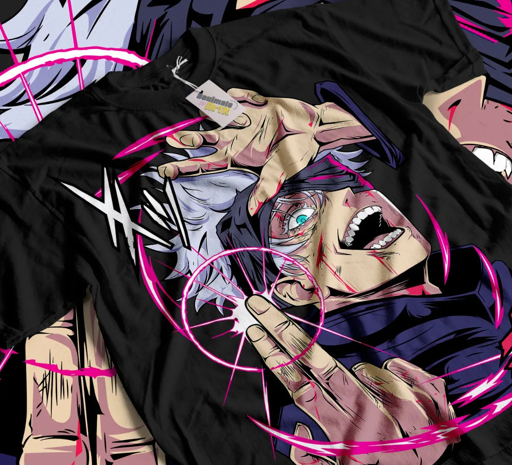 Here at Everythinganimee we have only the best anime merch! Free Global Shipping.
Unleash the power of infinity with this Gojo Satoru Jujutsu Kaisen Anime T-Shirt. Featuring an electrifying design of Gojo Satoru in action, this soft tee is perfect for any fan looking to make a bold statement.