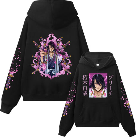 Harajuku Anime Bleach Hoodie Cosplay Zaraki Kenpachi Kusajishi Yachiru Sweatshirt Man Woman Streetwear, everythinganimee