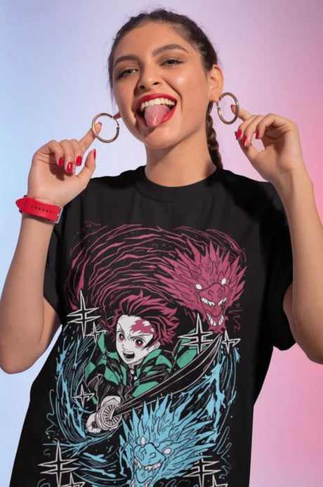 Here at Everythinganimee we have only the best anime merch! Free Global Shipping.
Embrace the power and mystique of Tanjiro Kamado with this stunning Demon Slayer T-shirt.