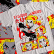 Here at Everythinganimee we have the best anime shirts in the world. 
Ignite your wardrobe with this epic Kyojuro Rengoku tee, capturing the fierce and unforgettable Flame Hashira from Demon Slayer.