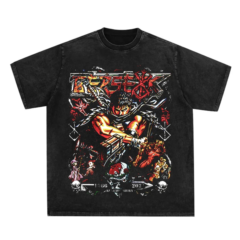 This tee captures the magic of Guts. If you're looking for more Berserk merch, we have it all! Check out our anime merch now—free shipping!