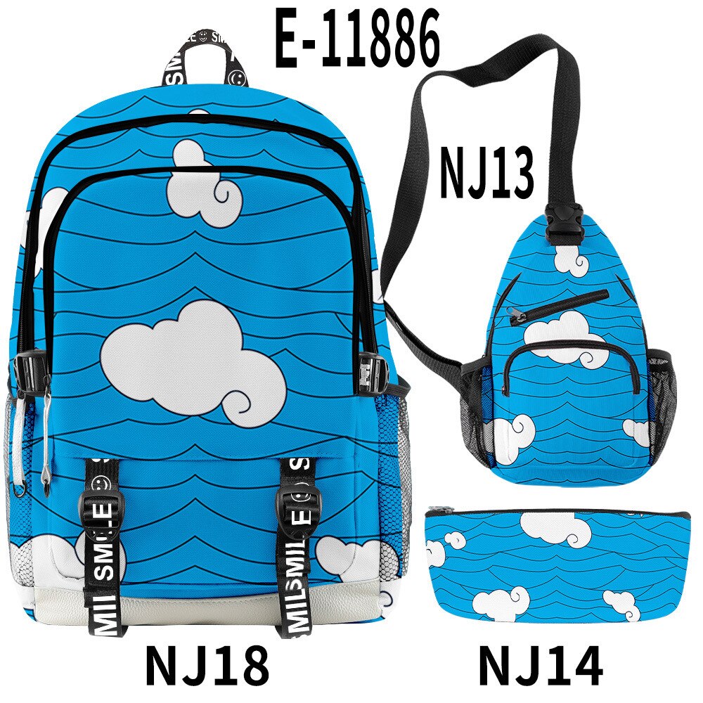 Demon Slayer Kimetsu No Yaiba 3pcs/Set Bags
