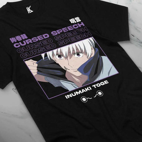 Here at Everythinganimee we have the best anime shirts in the world.
Show your love for Jujutsu Kaisen with this stylish Inumaki Toge tee. Featuring the unique and mysterious Cursed Speech user, this shirt captures Inumaki's cool and reserved demeanor.