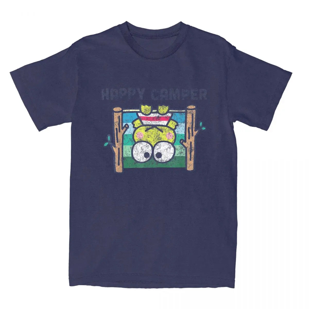 Perfect gift fro everyone is our Sanrio Keroppi "Happy Camper" Tee | Here at Everythinganimee we have the worlds best anime merch | Free Global Shipping