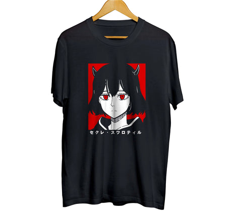 Here at Everythinganimee we have the best anime shirts in the world.
Embrace the dark and mysterious charm of Nero Secre with this striking design. Featuring bold, vivid colors and a captivating portrait of Nero Secre, this tee is perfect for fans who admire her cunning intelligence and unwavering loyalty.