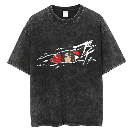 Itachi is the best and you can show it off with our Itachi Uchiha Akatsuki Storm Vintage Tee | Here at Everythinganimee we have the worlds best anime merch | Free Global Shipping