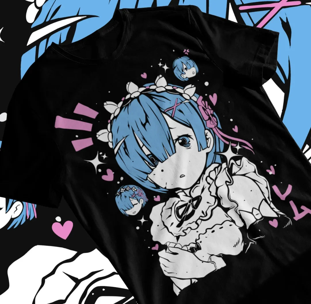 This tee captures the magic of Rem. If you're looking for more Re:Zero merch, we have it all! Check out our anime merch now—free shipping!