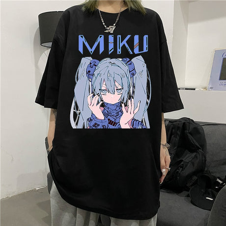 Miku Monochrome Melody - Oversized Gothic Tees