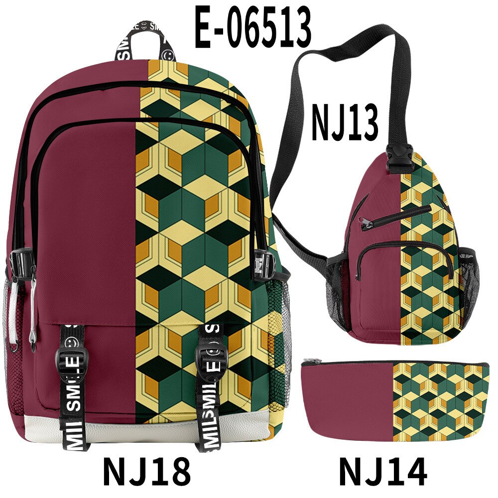 Demon Slayer Kimetsu No Yaiba 3pcs/Set Bags