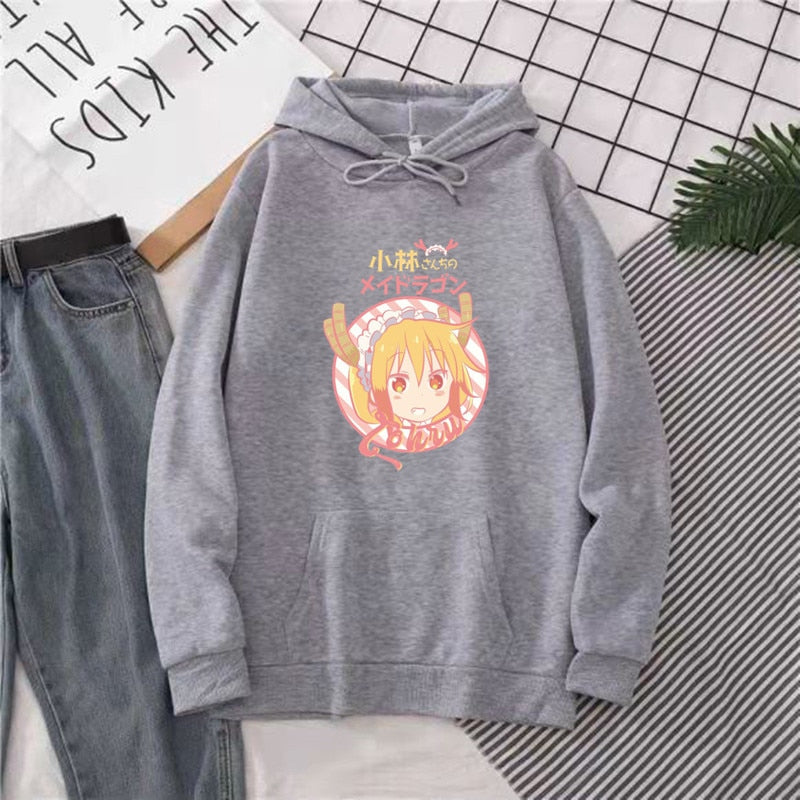 Show your love for Tohru with this hoodie! If you're after more Miss Kobayashi's Dragon Maid merch, we've got it all—browse our full anime collection today!