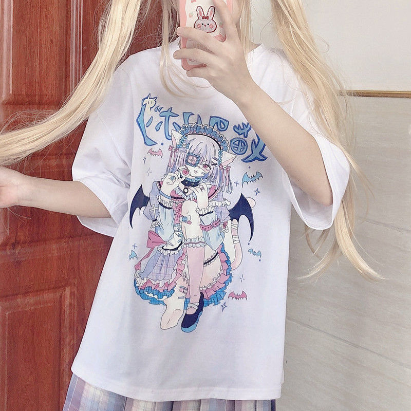 Cute Anime Girls Oversized Tees