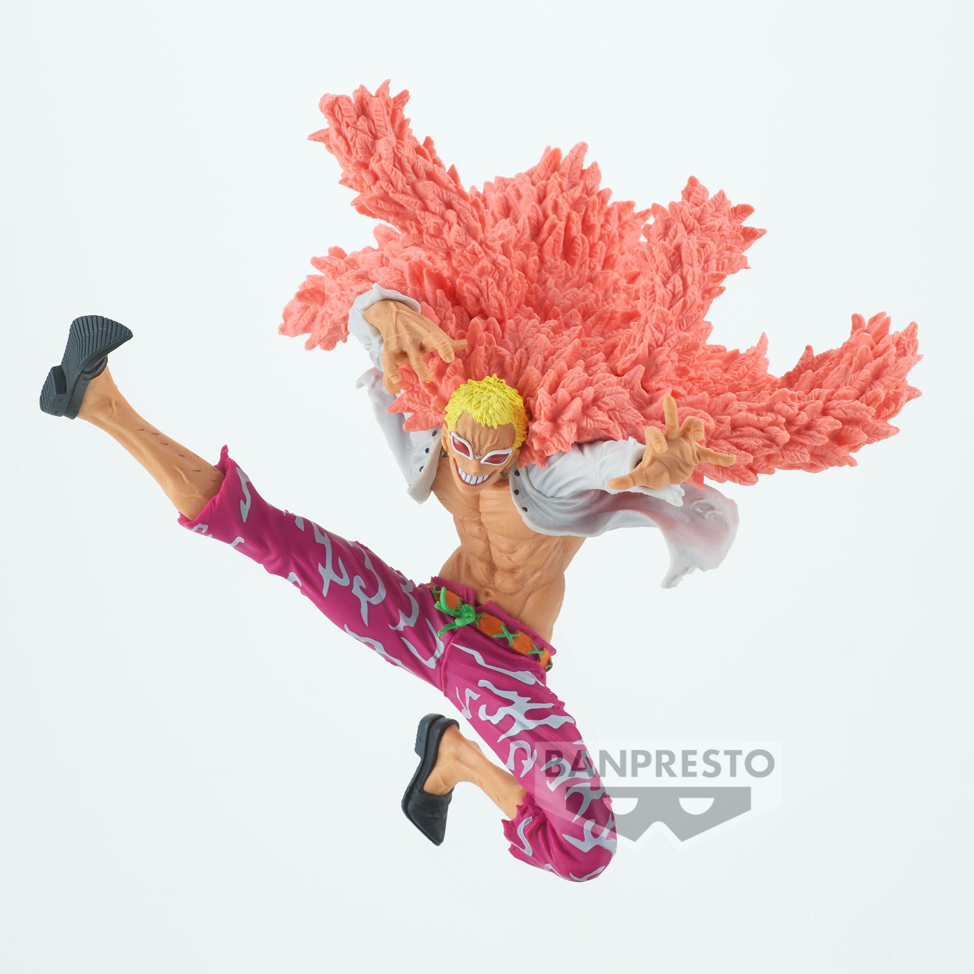 This figurine captures the magic of Donquixote. If you're looking for more One Piece merch, we have it all! Check out our anime merch now—free shipping!