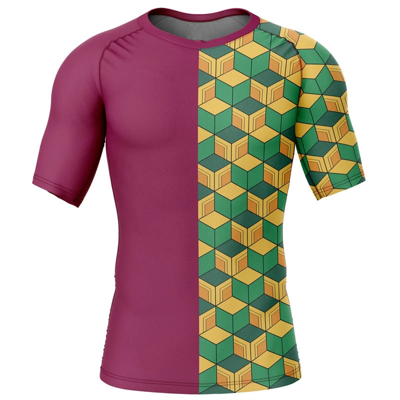 Demon Slayer Short Sleeve Compression Shirts