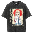 Anime My Dress Up Darling Harajuku T Shirt Men Hip Hop Vintage Washed 100% Cotton Streetwear Short Sleeve Graphic Unisex T-Shirt, everythinganimee
