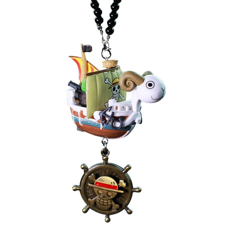 Cartoon Anime One Pieces Pirates Boat Going Merry/ Thousand Sunny Grand Pirate Ship Car Pendant Action Figure Collectible Toy, everythinganimee