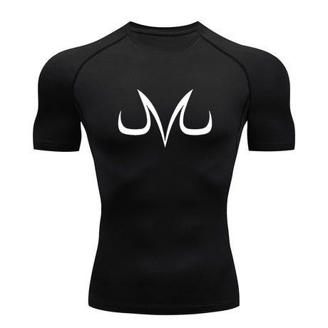 Dragon Ball Z Majin Vegeta  Print Compression Shirts for Men Gym Workout Fitness Undershirts Short Sleeve Quick Dry Athletic Tees T-Shirt Tops, everythinganimee