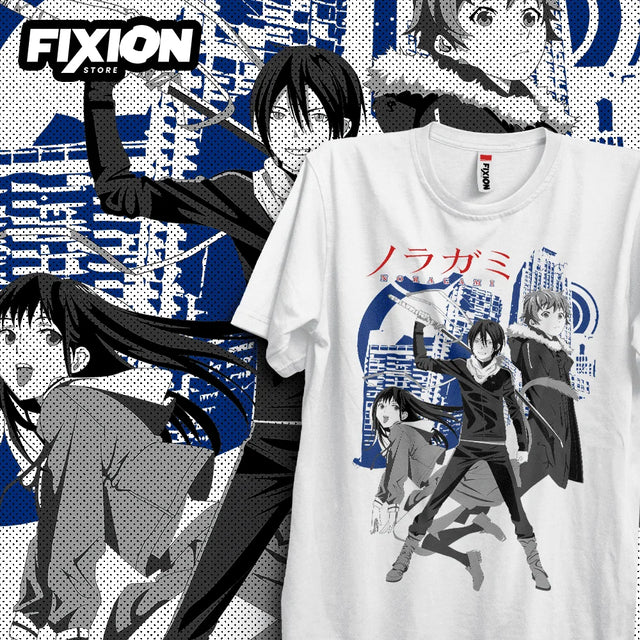 Here at Everythinganimee we have the best anime shirts in the world.
Dive into the captivating world of Noragami with this sleek tee featuring Yato, Hiyori, and Yukine. The design captures the dynamic trio in an urban setting, showcasing their adventures with style and spirit.