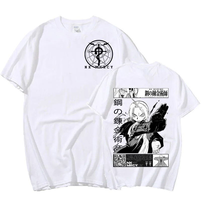 This shirt embodies the spirit of adventure in the world of Fullmetal. If you are looking for more Fullmetal  Merch, We have it all!| Check out all our Anime Merch now!