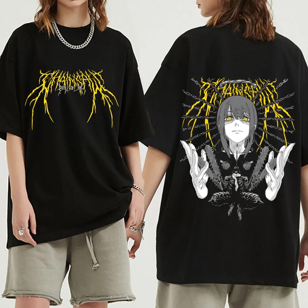 This shirt embodies the spirit of adventure in the world of Chainsaw Man. If you are looking for more Chainsaw Man Merch, We have it all!| Check out all our Anime Merch now!