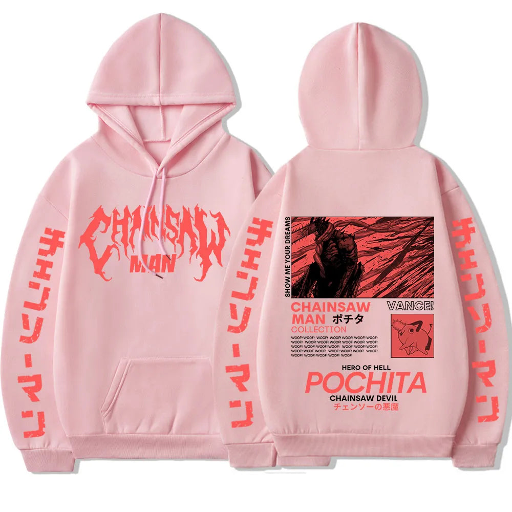 Stay warm in style and let the devil within you shine show off your new hoodie| If you are looking for more Chainsaw Man Merch, We have it all!| Check out all our Anime Merch now!