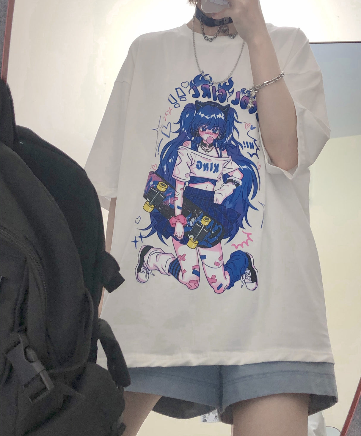 Cute Anime Girls Oversized Tees