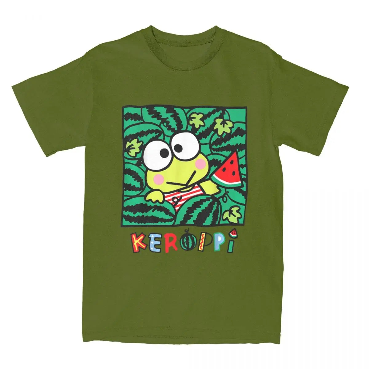 Become the cutest ever with our Sanrio Keroppi Watermelon Whimsy Tee | Here at Everythinganimee we have the worlds best anime merch | Free Global Shipping