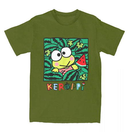 Become the cutest ever with our Sanrio Keroppi Watermelon Whimsy Tee | Here at Everythinganimee we have the worlds best anime merch | Free Global Shipping