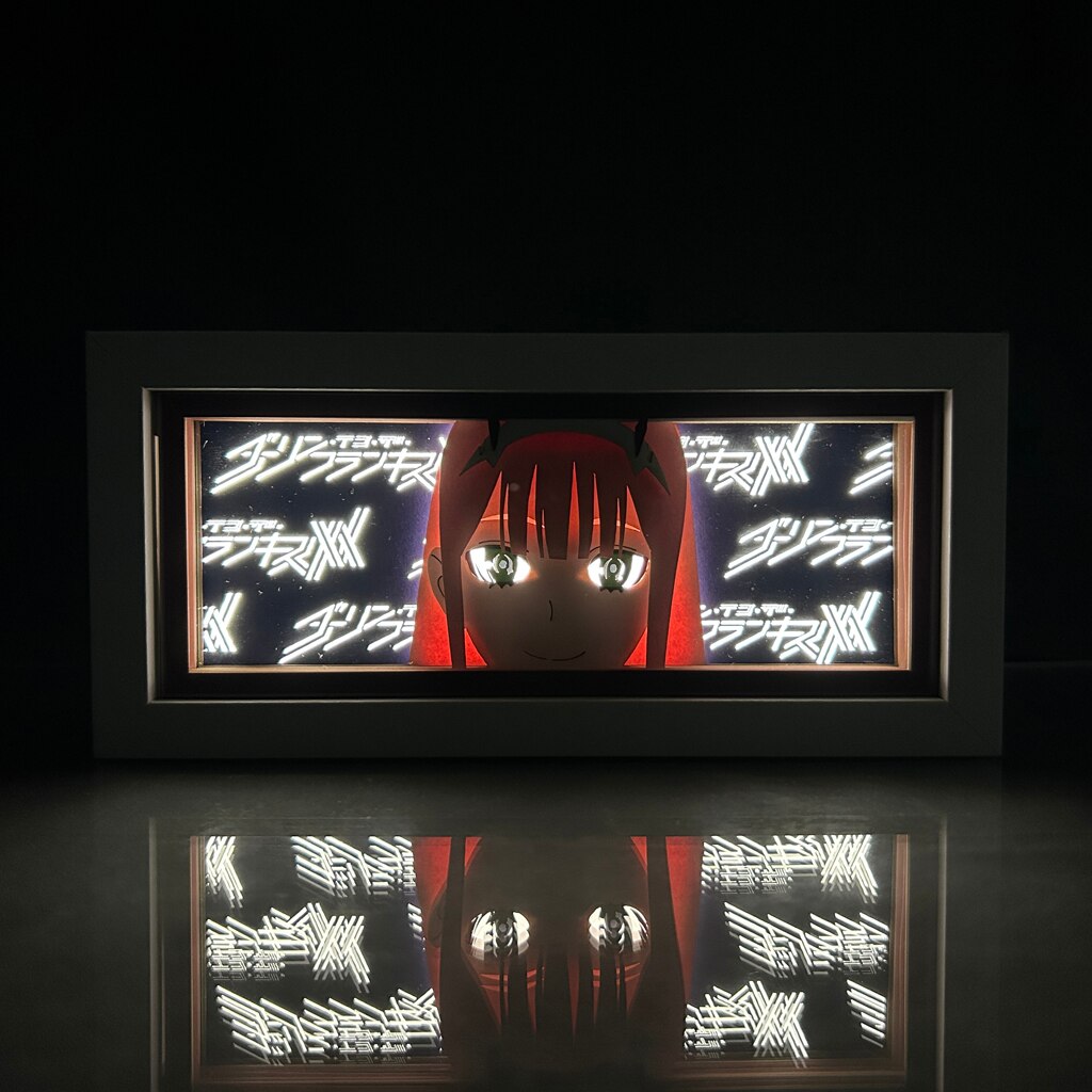 Anime Led Light Box DARLING In The FRANXX Zero Two Desk Lamp for Study Room Decor Lightbox Manga Birthday Gift Table Lamps 02, everythinganimee