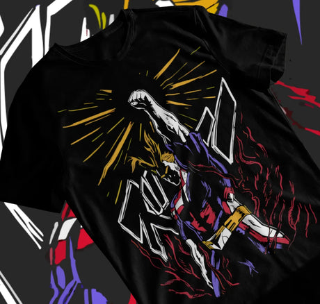 Here at Everythinganimee we have the best anime shirts in the world. 
Channel the power of the #1 hero with the All Might Power Punch Tee!