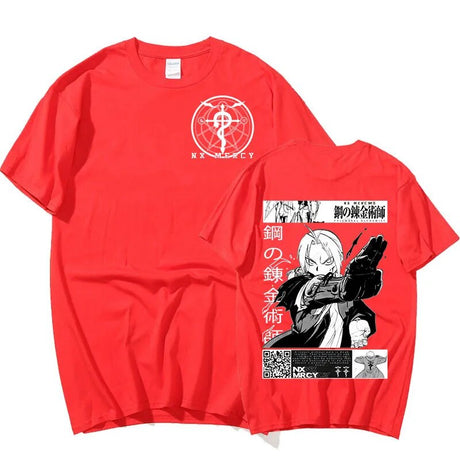 This shirt embodies the spirit of adventure in the world of Fullmetal. If you are looking for more Fullmetal  Merch, We have it all!| Check out all our Anime Merch now!