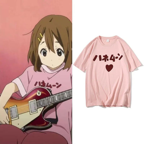 This shirt captures the magic of Hirasawa. If you're looking for more K-ON merch, we have it all! Check out our anime merch now—free shipping!