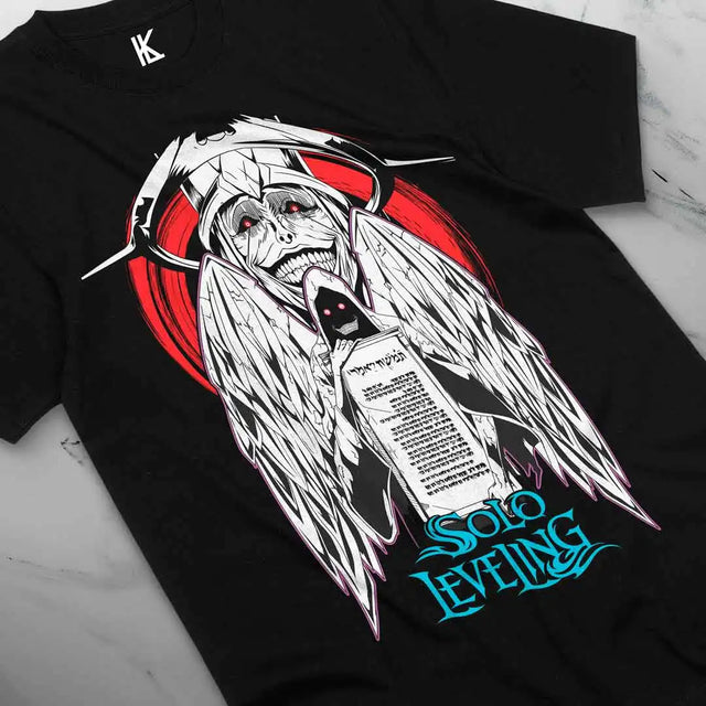 Here at Everythinganimee we have the best anime shirts in the world.
Dive into the world of Solo Leveling with this stunning Architect V2 tee, featuring the enigmatic and powerful figure known as the Architect.