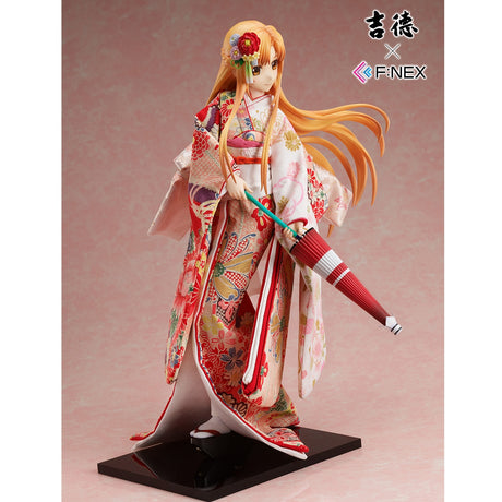 Asuna is portrayed in a breathtaking kimono, adorned with patterns & vibrant colors. If you are looking for more Sword Art Online Merch, We have it all! | Check out all our Anime Merch now!