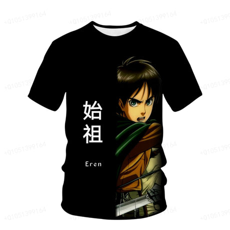 Summer 2023 New 3D Printing Naruto Kakashizosuke Cartoon T-shirt Boys and Girls Fashion Loose and Comfortable Fit 4-14T T-shirt, everythinganimee