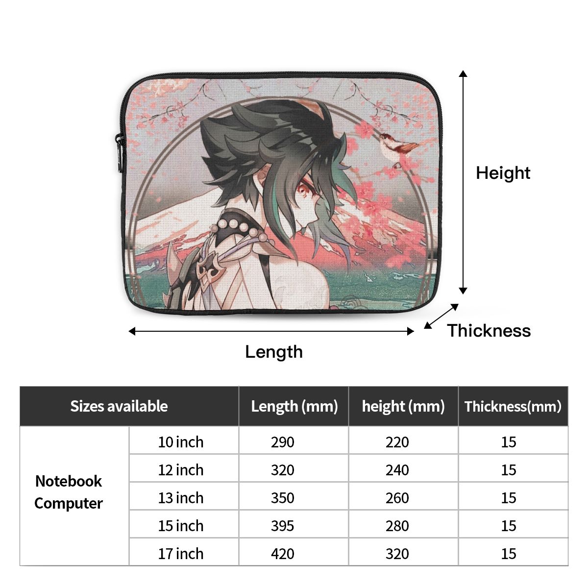 Get your laptop case of Xiao from Genshin Impact| If you are looking for Genshin Impact Merch, We have it all! | check out all our Anime Merch now!