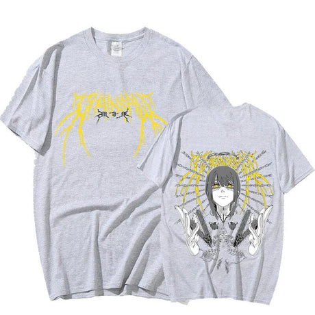 This shirt embodies the spirit of adventure in the world of Chainsaw Man. If you are looking for more Chainsaw Man Merch, We have it all!| Check out all our Anime Merch now!