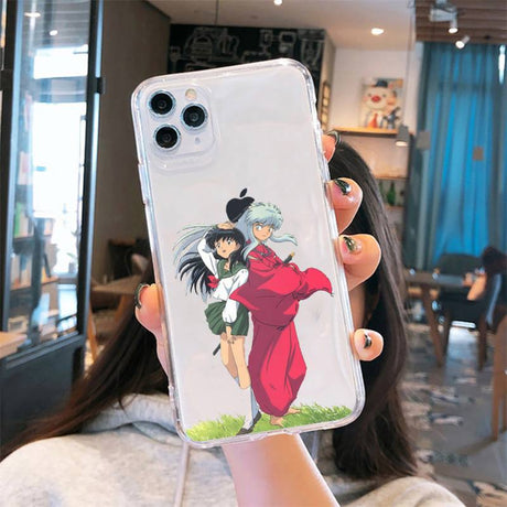 Hot Japan Anime Inuyasha Higurash Phone Case For iPhone 14 13 12 11 Pro Max Mini X XS XR Fundas Coque For iPhone 7 8 Plus Cover, everythinganimee