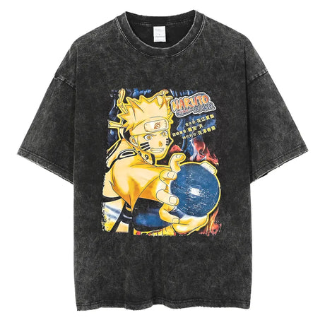 Spread your love for Naruto with our Naruto's Rasengan Unleashed Vintage Cotton Tee | Here at Everythinganimee we have the worlds best anime merch | Free Global Shipping