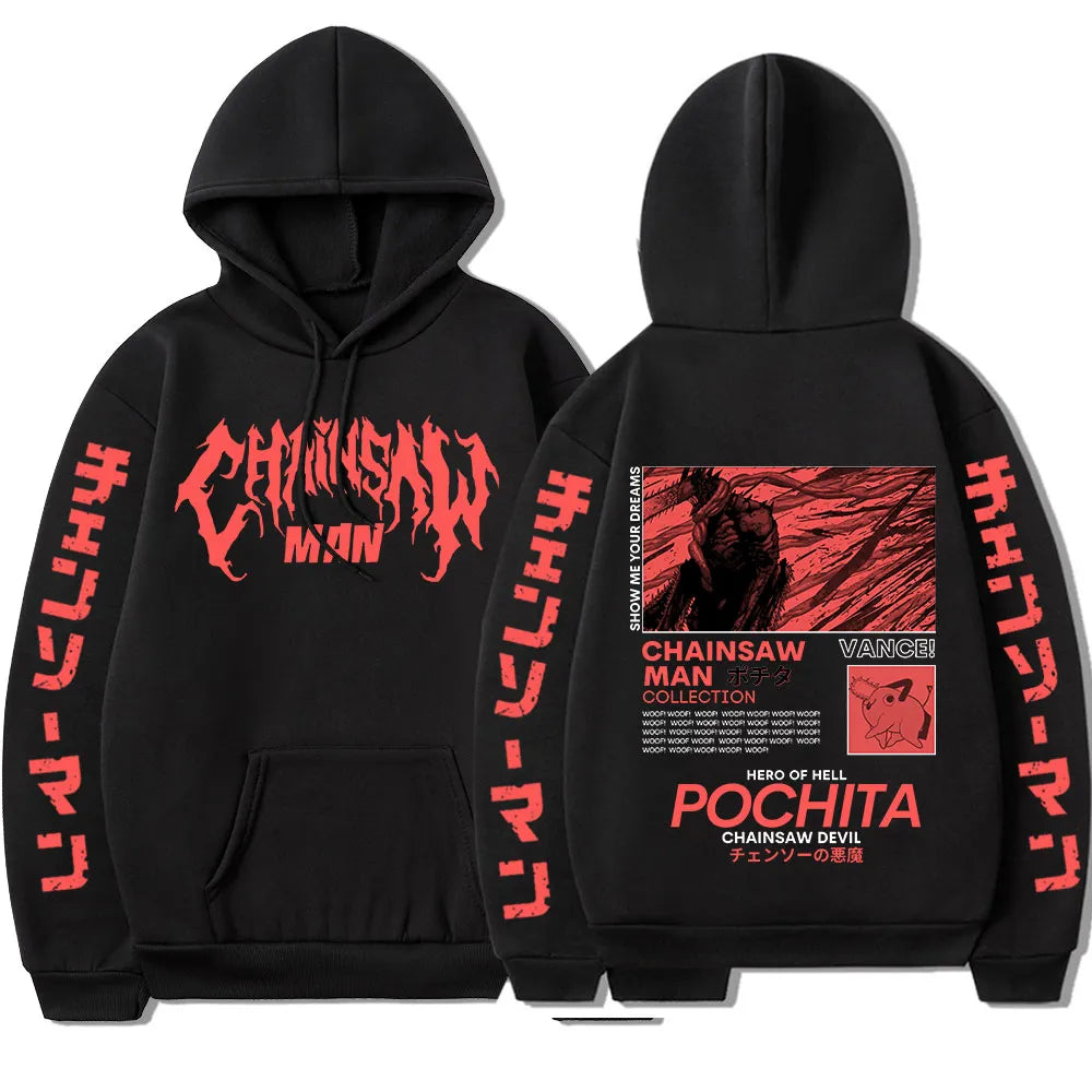 Stay warm in style and let the devil within you shine show off your new hoodie| If you are looking for more Chainsaw Man Merch, We have it all!| Check out all our Anime Merch now!