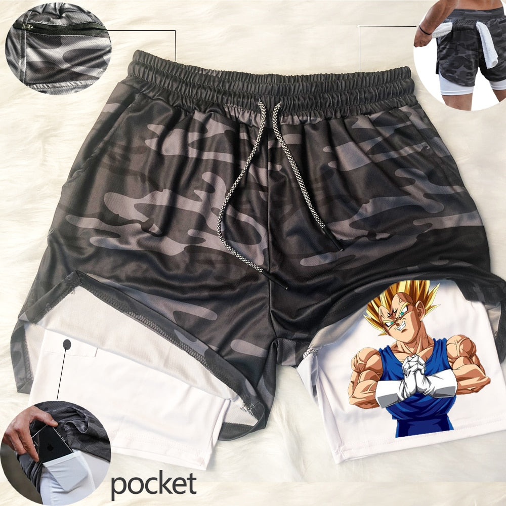 Dragon Ball Z 2-in-1 Sports Shorts – Train Like a Saiyan