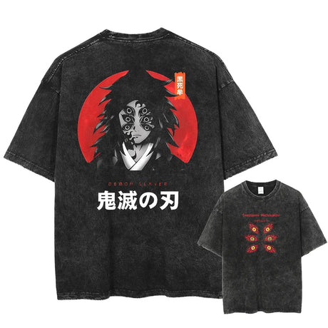 Here at Everythinganimee we have the best anime shirts in the world. Step into the world of Demon Slayer with this striking tee featuring Uzui Tengen under the iconic crimson moon.