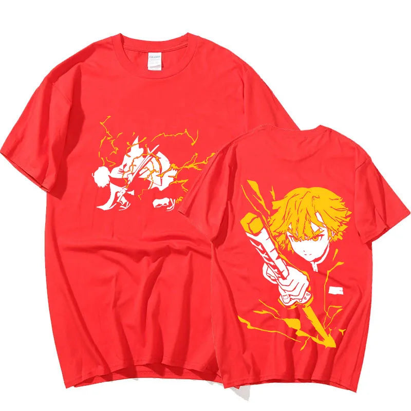 This shirt captures the magic of Zenitsu. If you're looking for more Demon Slayer merch, we have it all! Check out our anime merch now—free shipping!